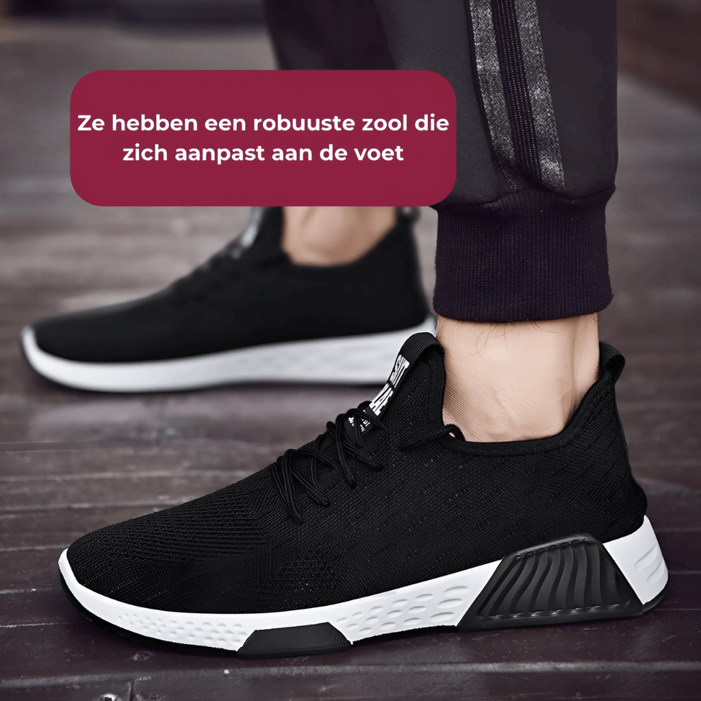 Sneakers met dempende zool en treklipje